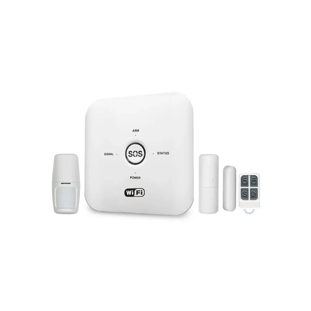 KIT ALARMA SEGURIDAD WIFI + GSM INALAMBRICA - TUYA SMART GOOGLE HOME - MAADOK