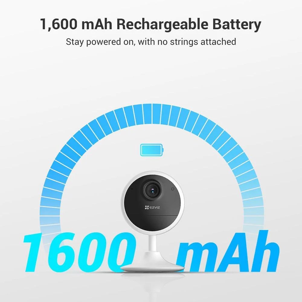 CAMARA INTERIOR WIFI 2MP - BATERIA 1600 MA - AUDIO 2 VIAS - IR 10M - MARCA EZVIZ