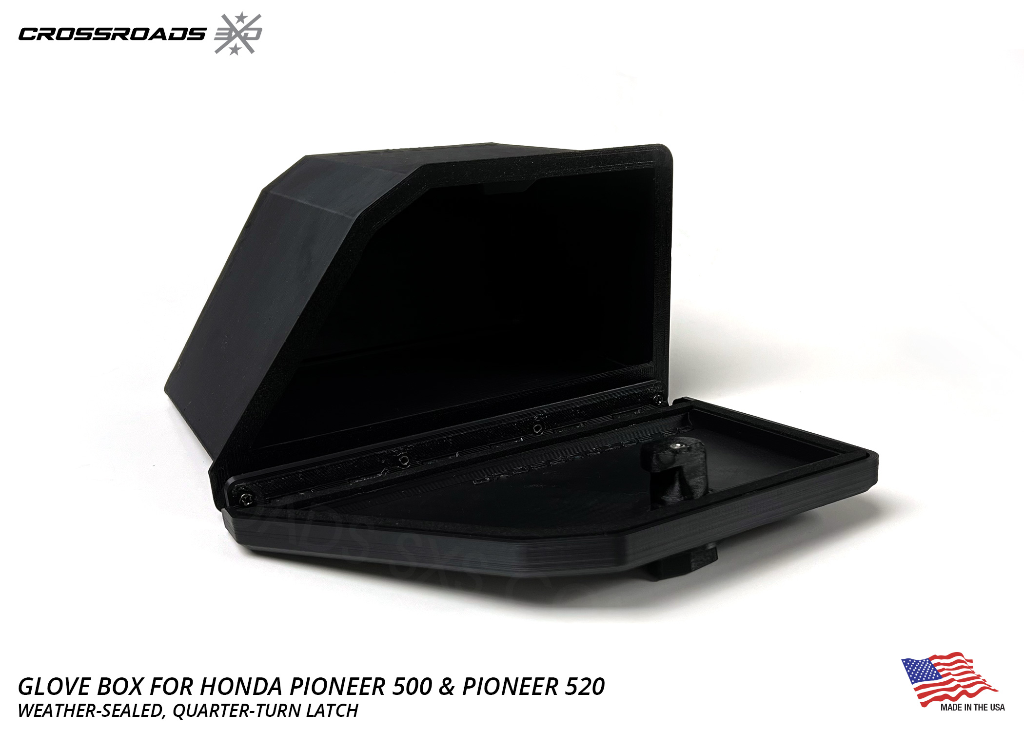 Get the weather-resistant Honda Pioneer 520 glove box for in-dash