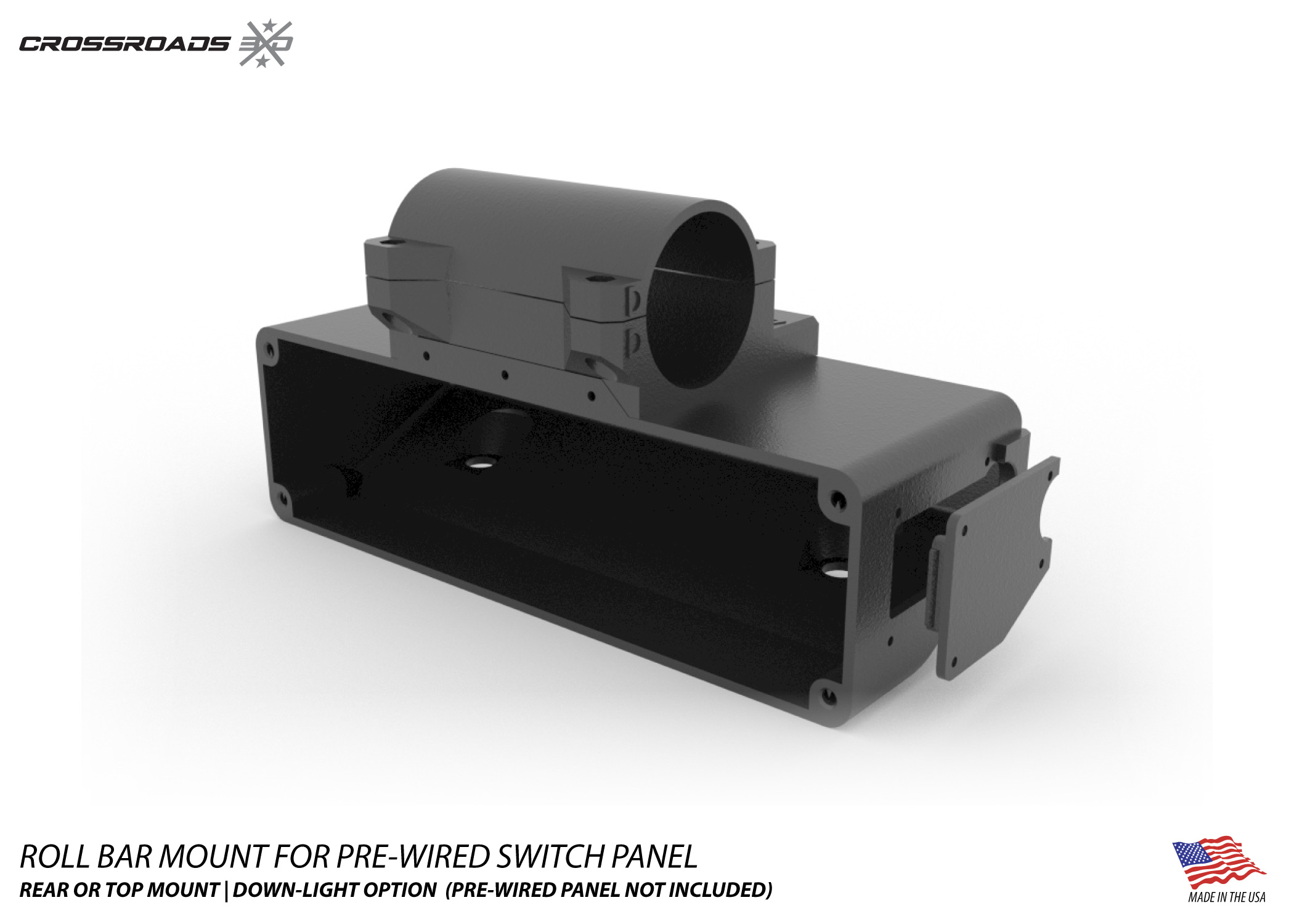 Bar Mount for 8-Gang Pre-Wired Switch Panel - Crossroads 3D