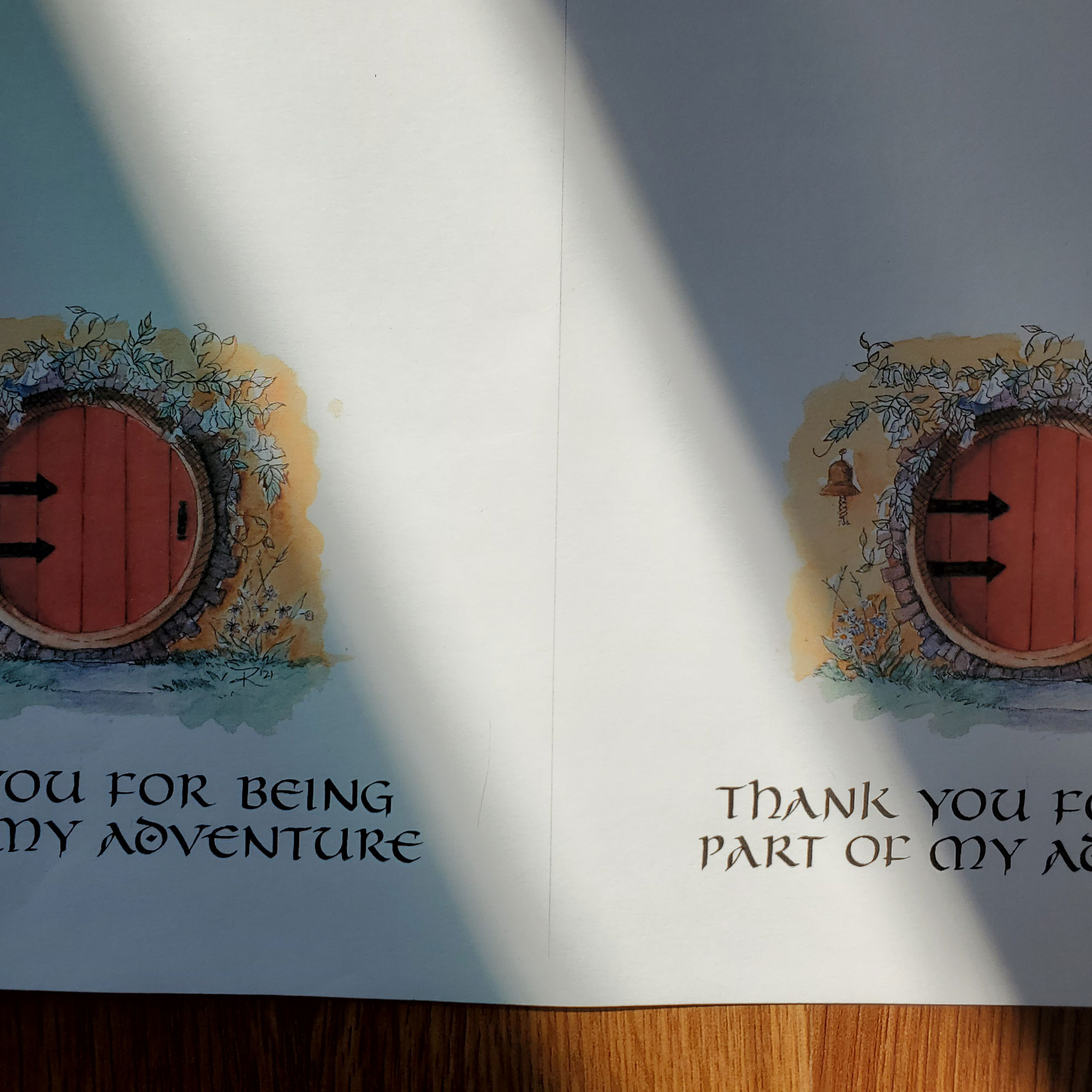 Printable Hobbit Door Thank You Card - Crossroads Calligraphy®