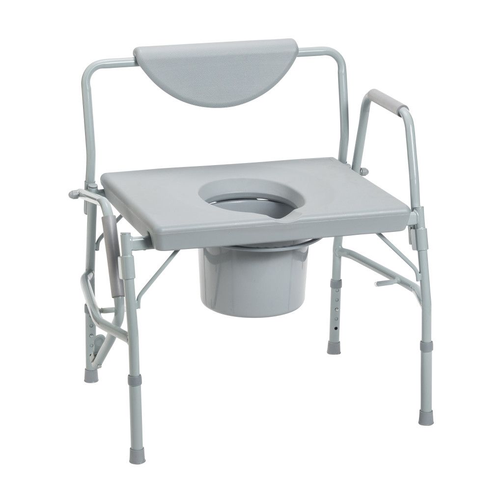 Drive Medical Deluxe Bariatric Drop-Arm Commode