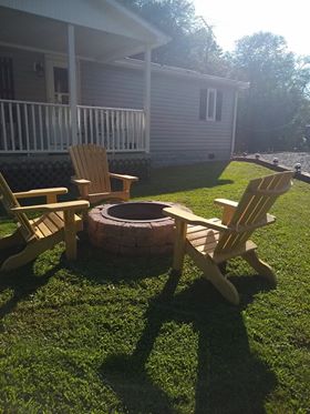 Fire pit at Camp