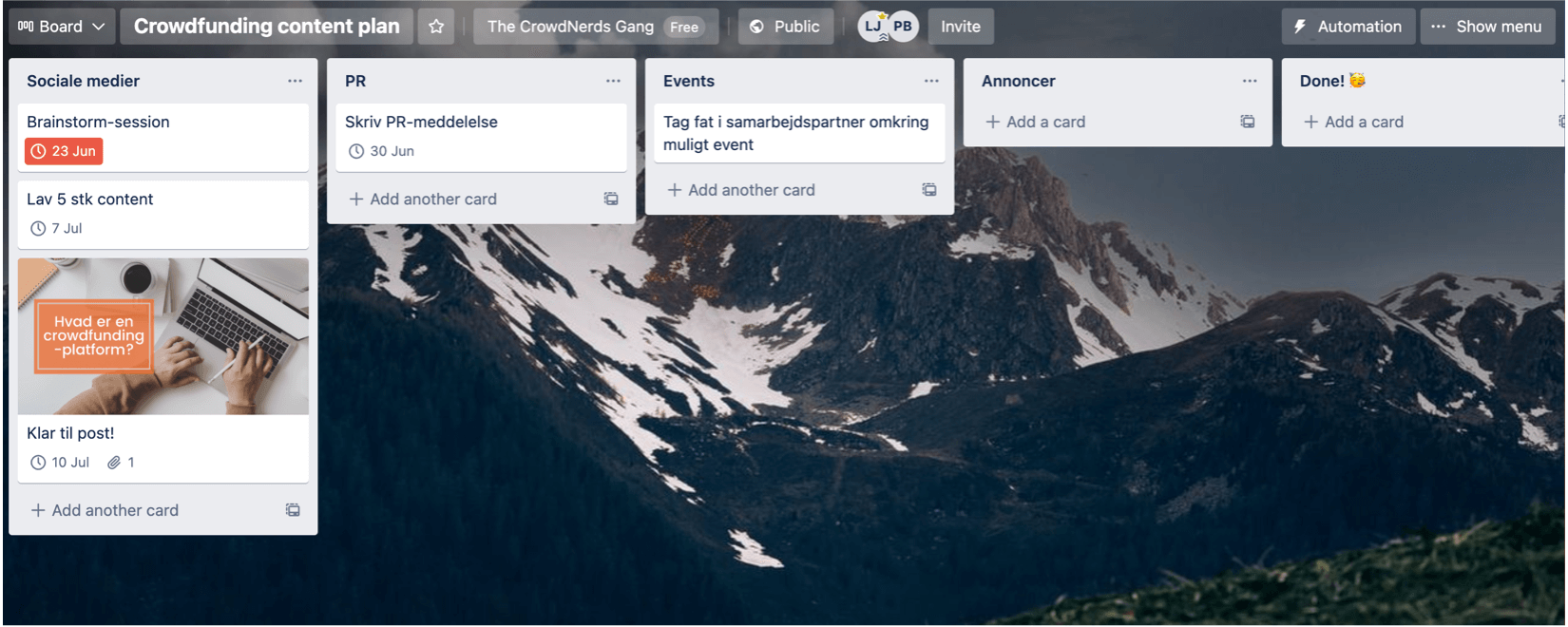 Trello crowdfunding