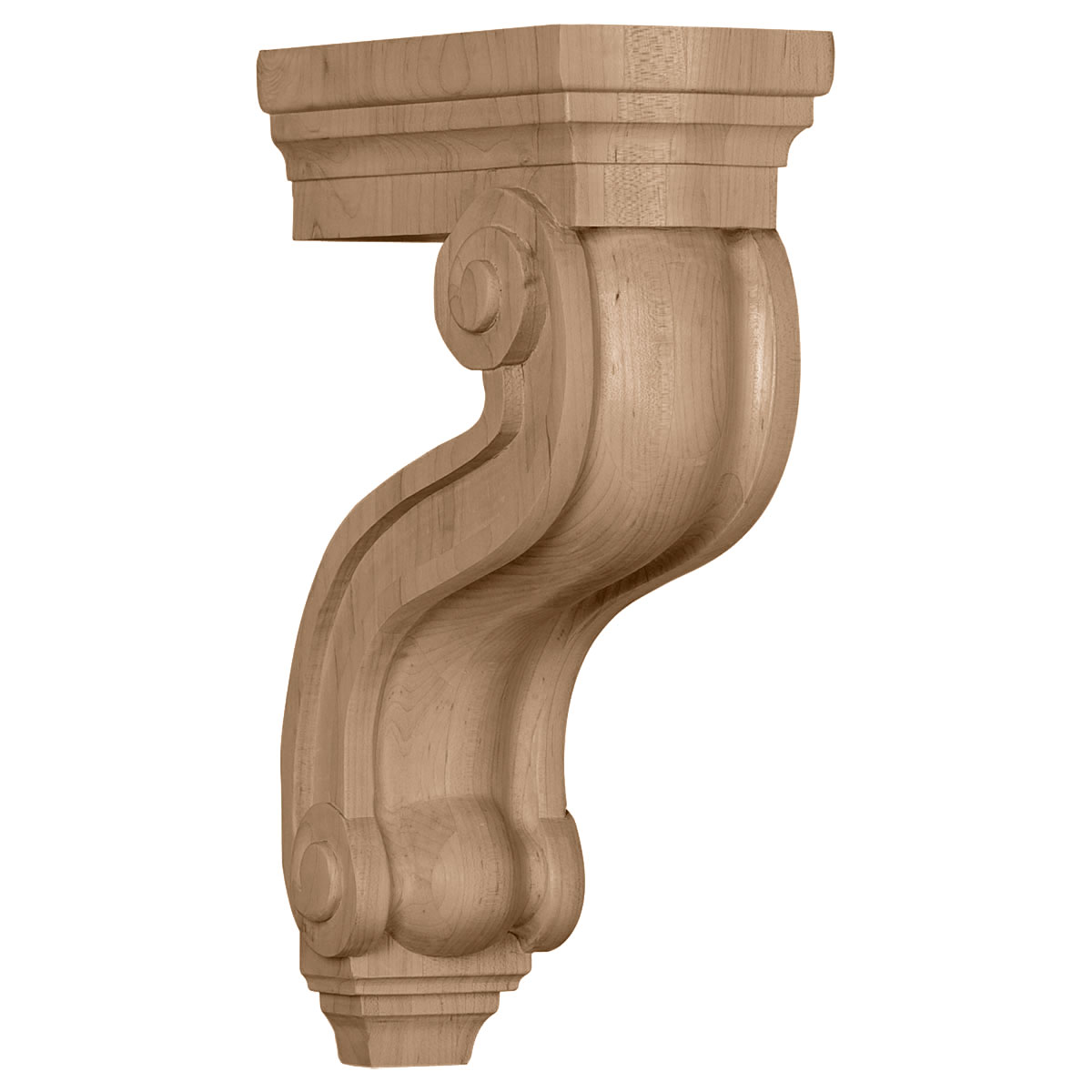 3-7/8"W x 8"D x 13"H Hollow Back Wood Corbel