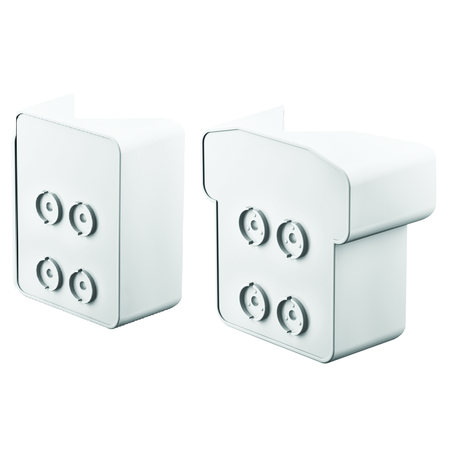 74070FFPBK Corner Post 45 degree Corner Post Kit for QuickRail [WHITE]