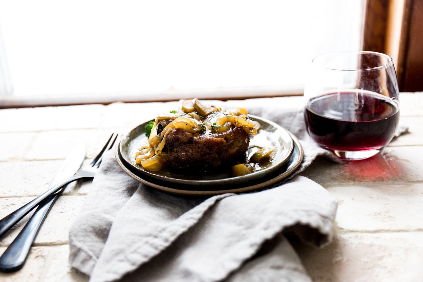 wine with steak
