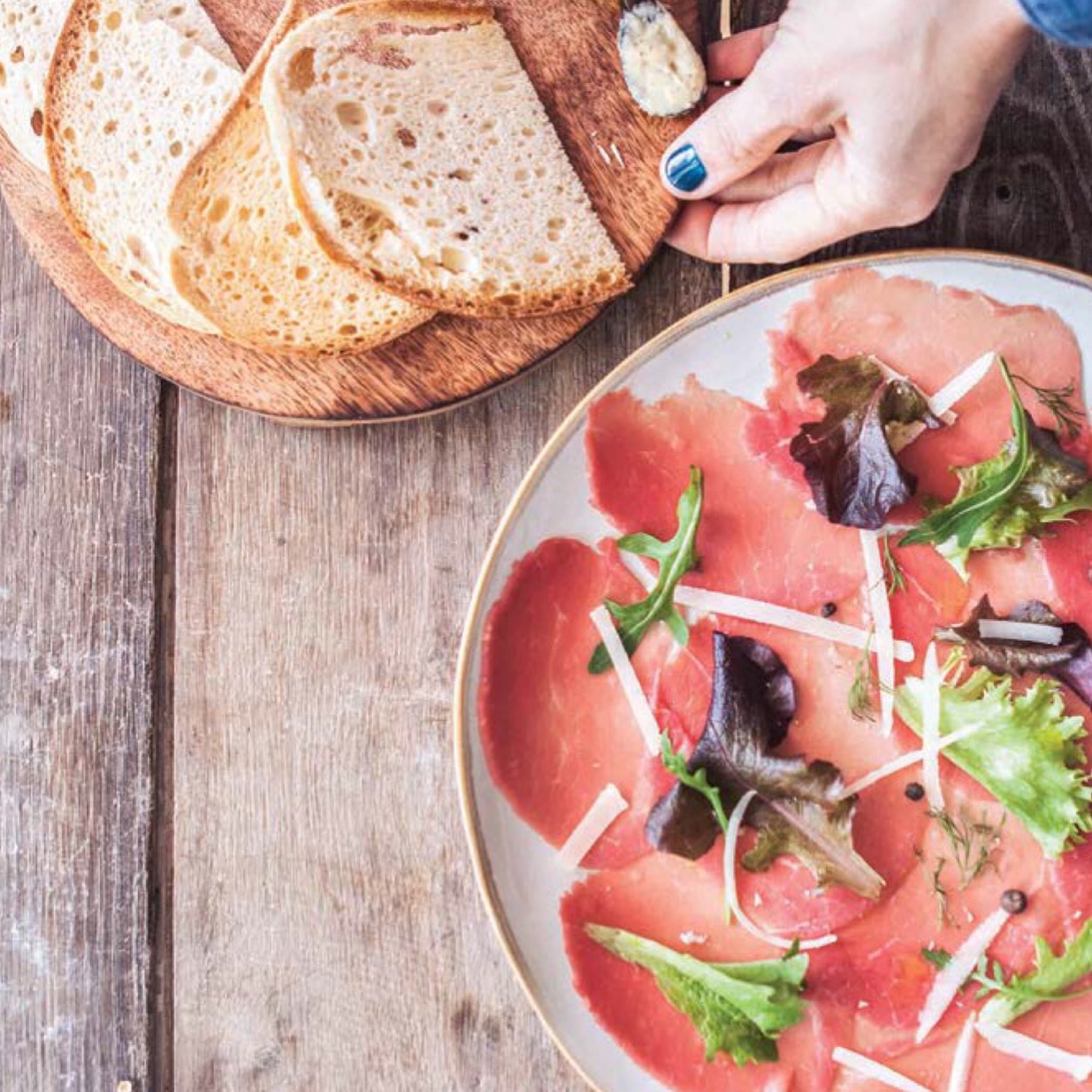 Carpaccio de Novilho. Receita aqui.