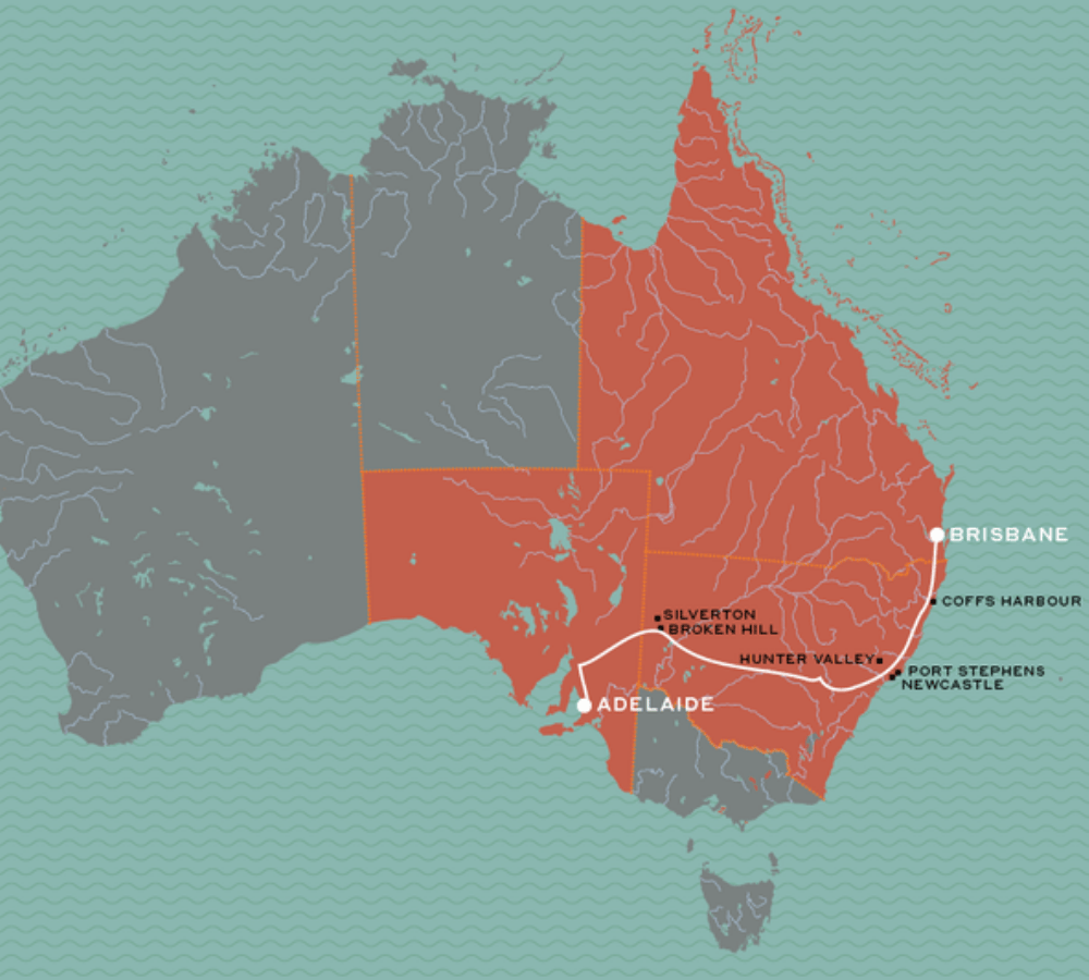 Brisbane To Adelaide Itinerary Aboard Great Southern BNE ADL Itin 