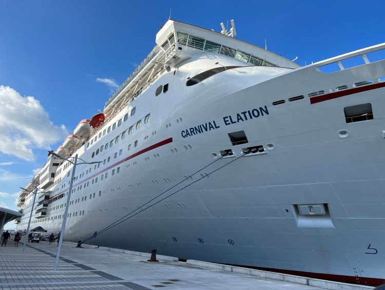 Carnival Cruise Ship Elation Leaving the Port at Jacksonville, Florida Heading to the Bahamas