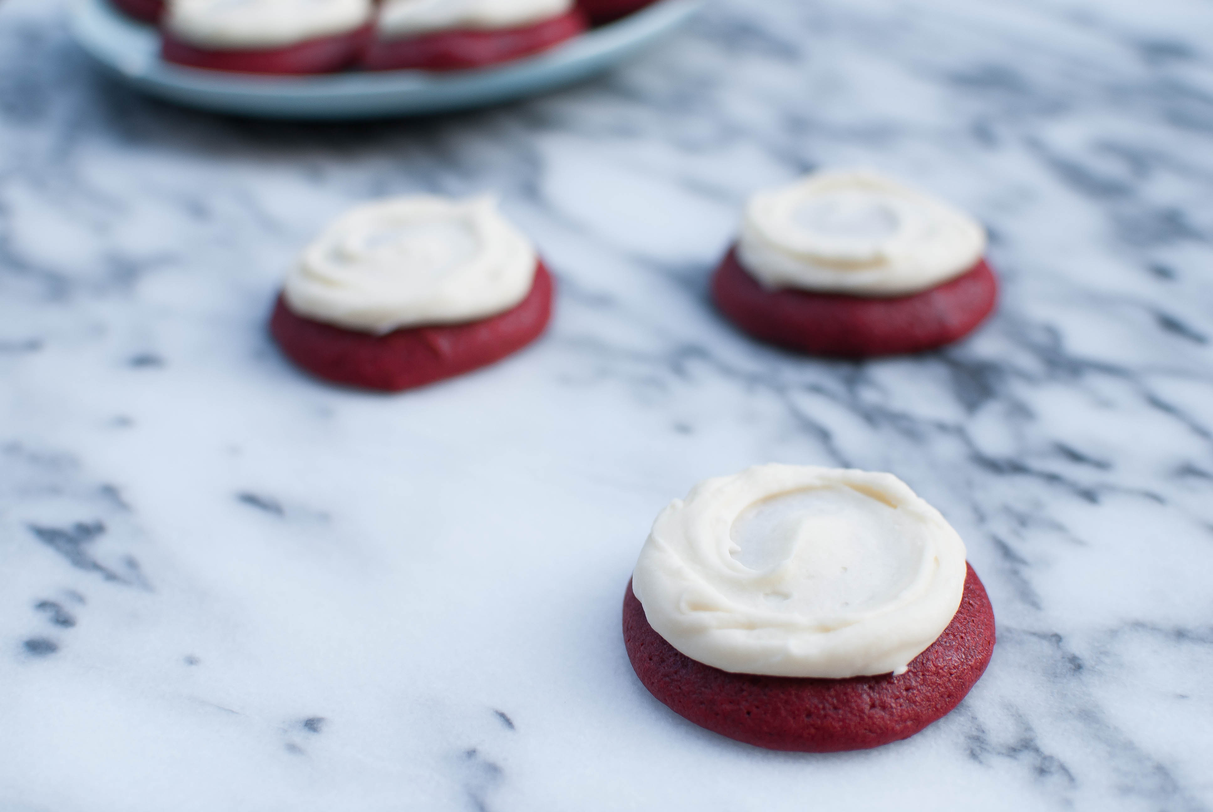 Frosted Red Velvet Cakies – Crumbs & Nibbles