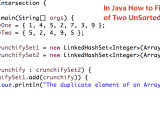 In Java How To Find Common Elements Of Two Unsorted Array Crunchify