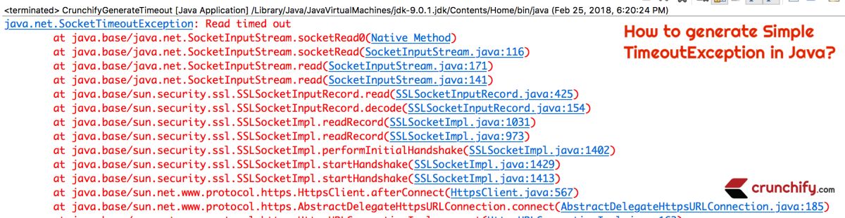 Java http timeout exception