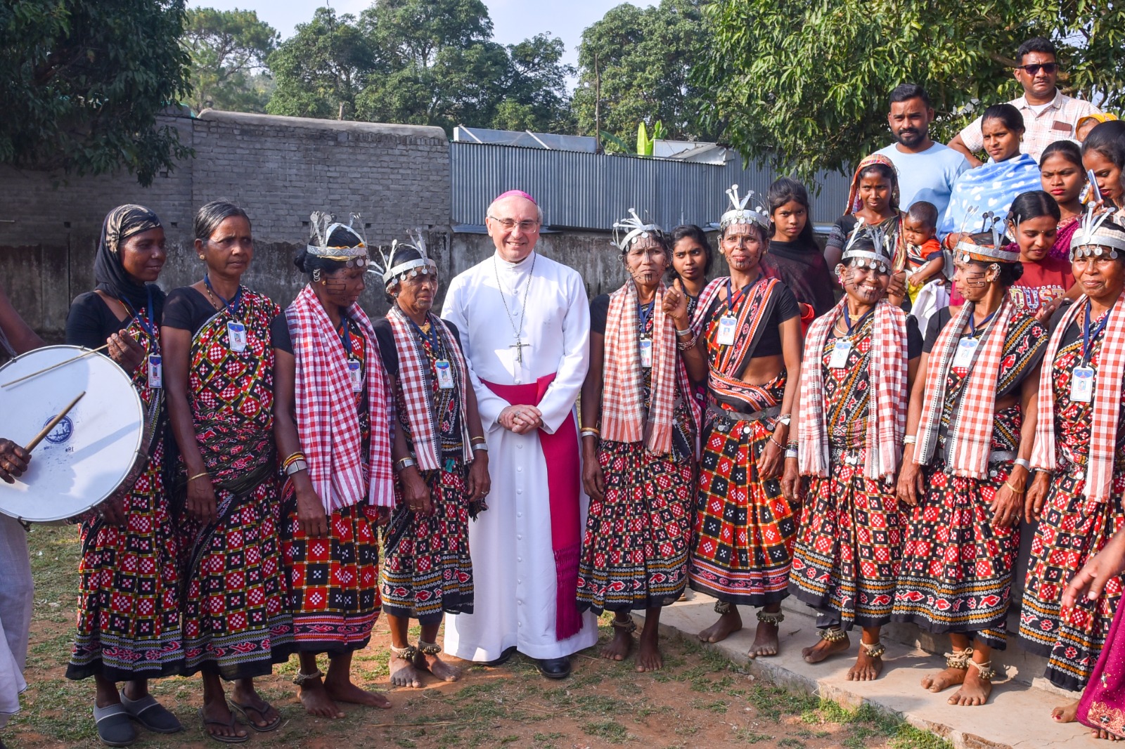 Apostolic Nuncio Archbishop Leopoldo Girelli trip visits the Kandhamal district in India’s Orissa state on Jan. 31, 2025. (Credit: Archdiocese of Cuttack-Bhubaneswar.)