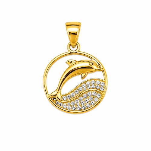 Dije AQ dorado delfin