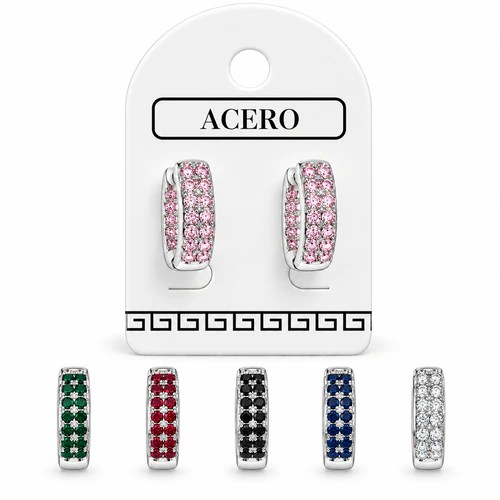 Aro AQ Blanco argolla con strass