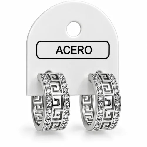 Aro AQ Plateado argolla guarda pampa con strass