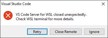 Terminal Vs Code Server For Wsl Closed Unexpectedly I Can T Do - City Photos - Ultra HD 8K Collection
