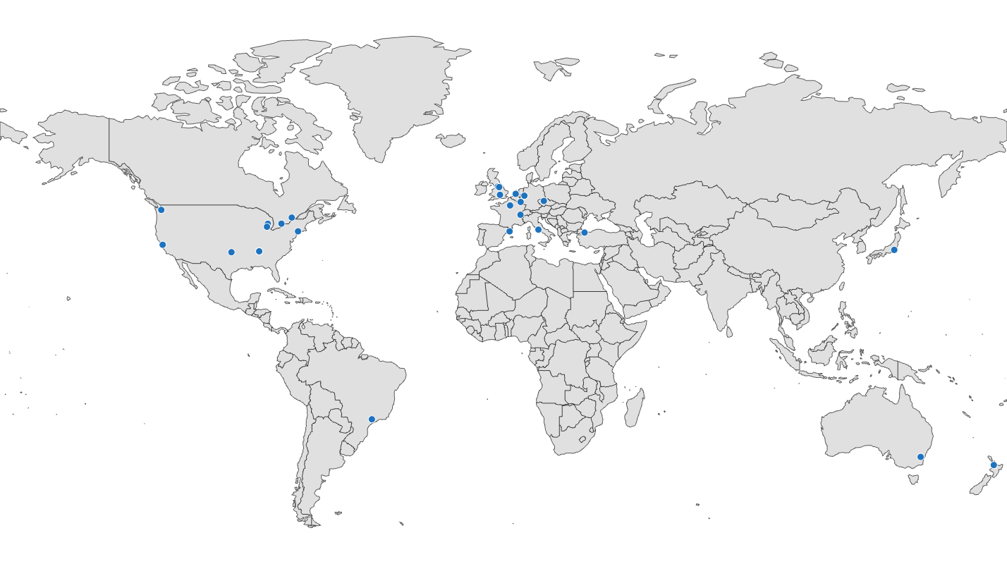 Map of customers
