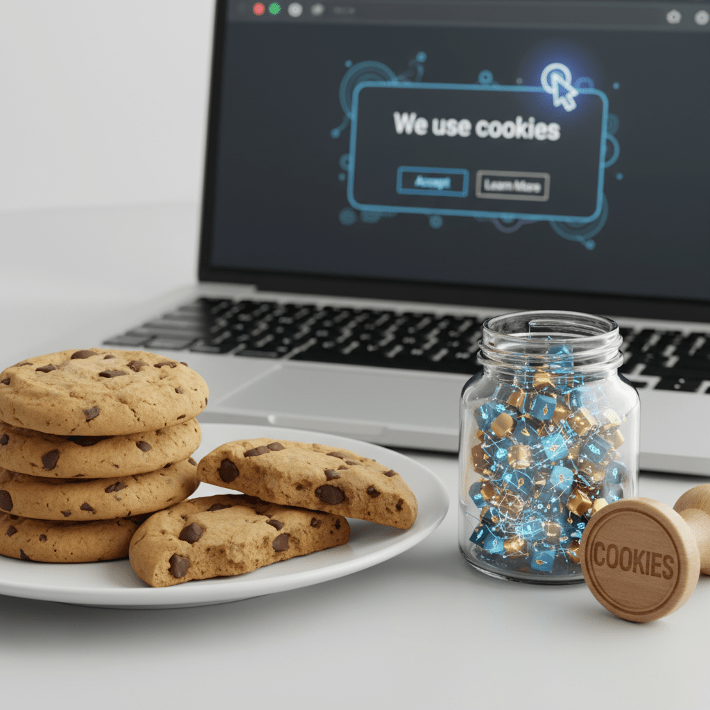 Cookies policy and cookie consent graphic — The Cryptic Dispatch