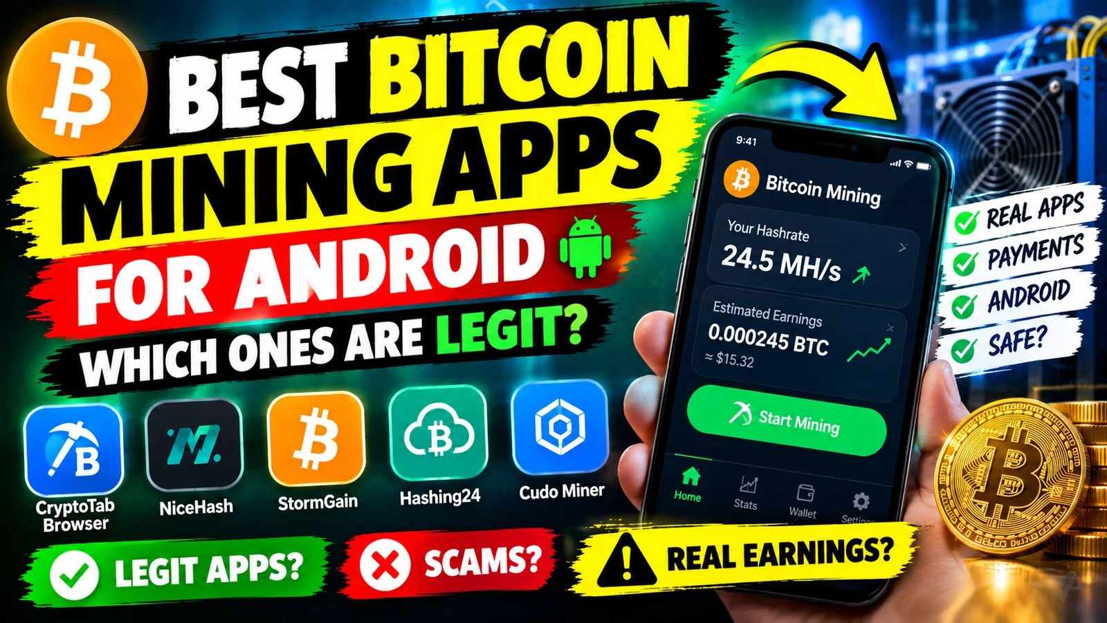 Best Bitcoin mining apps for Android in 2026 investigation