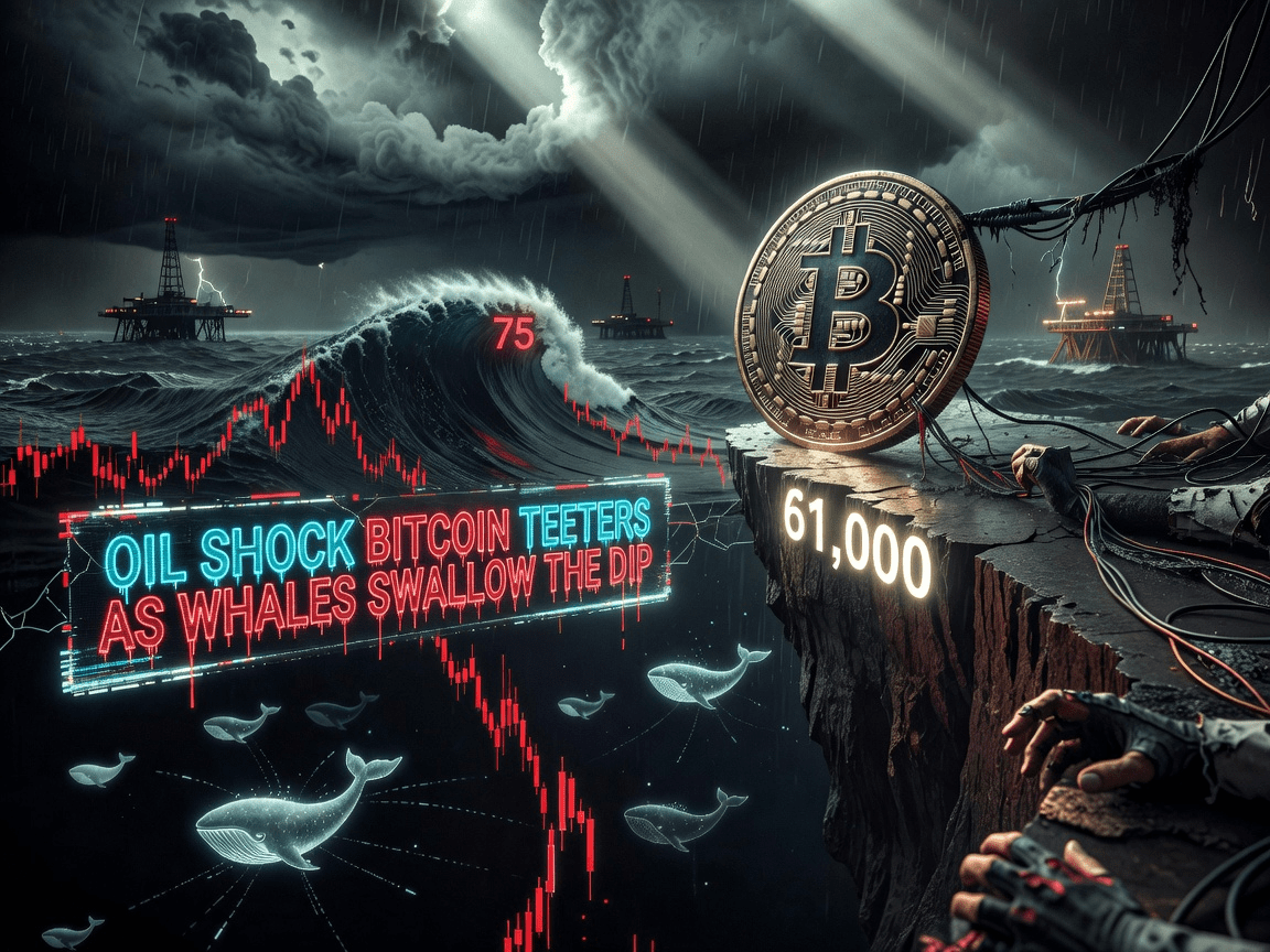 Bitcoin Dips Toward $61K as Oil Rally Follows Iran Ceasefire Collapse