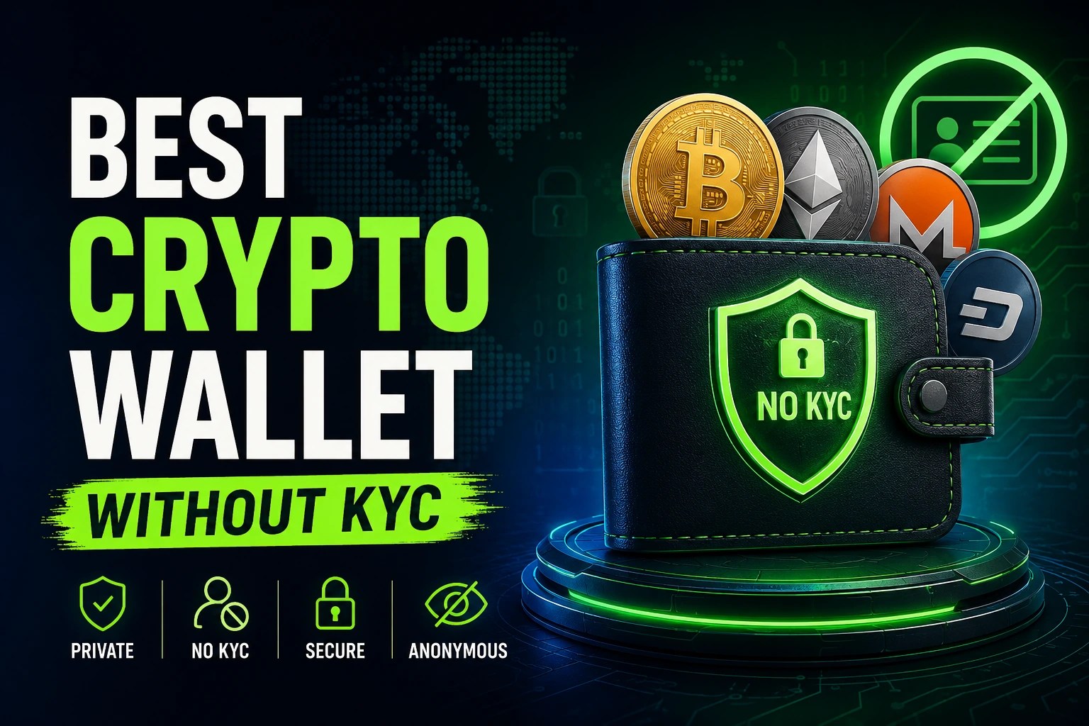 person setting up a no-KYC crypto wallet app on a smartphone