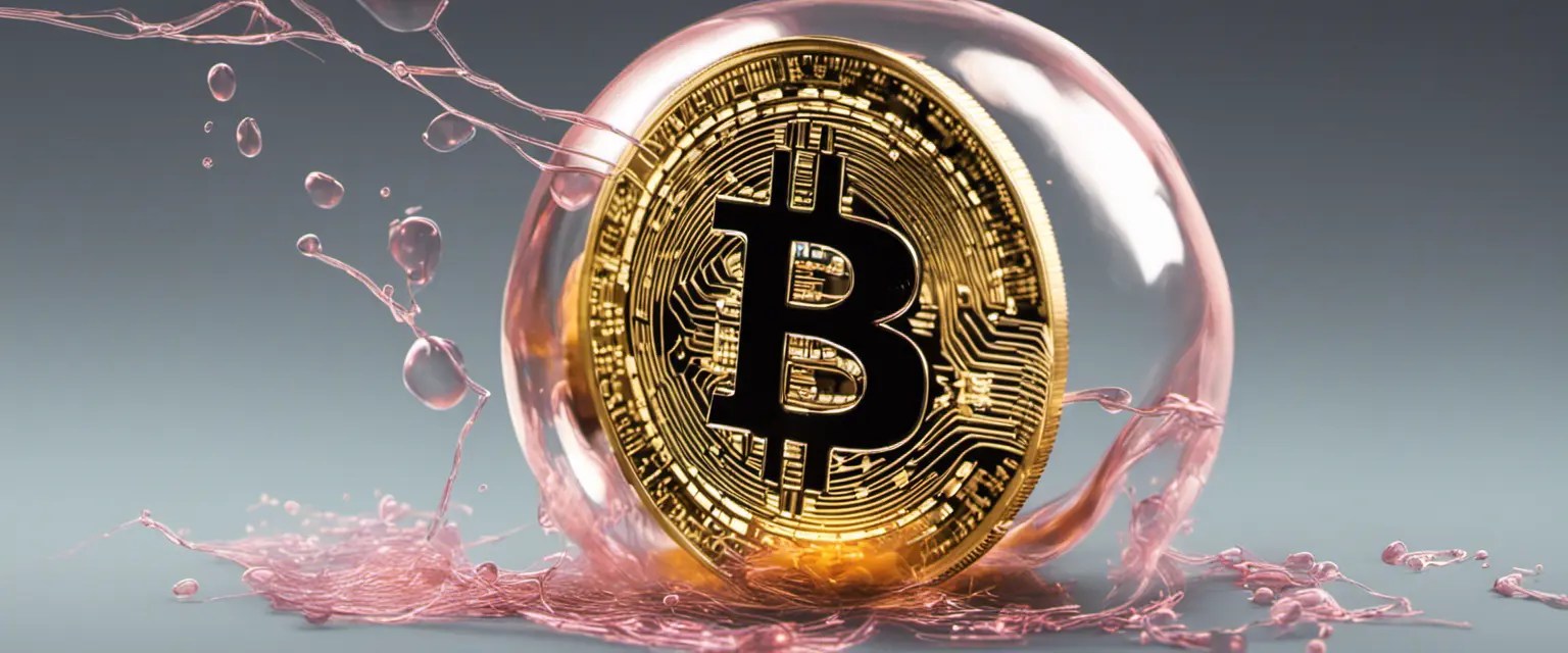 bitcoin bubble burst ai image