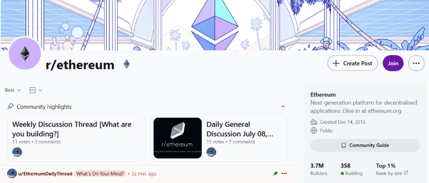 r/ethereum Preview