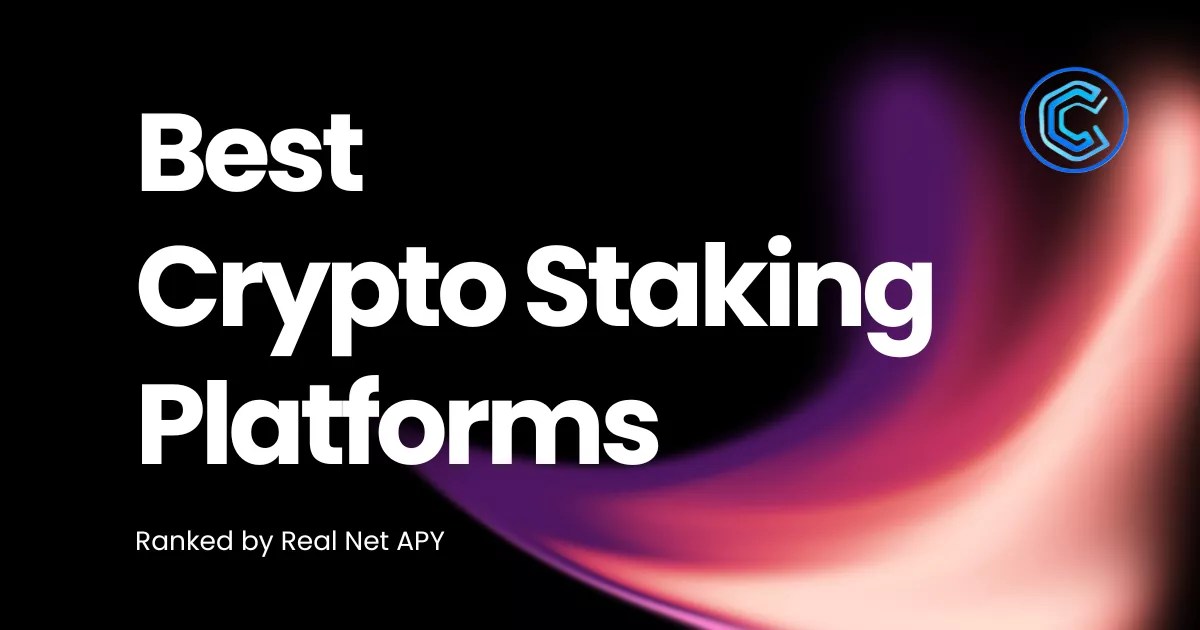 Best crypto staking platforms featured image with net APY tagline
