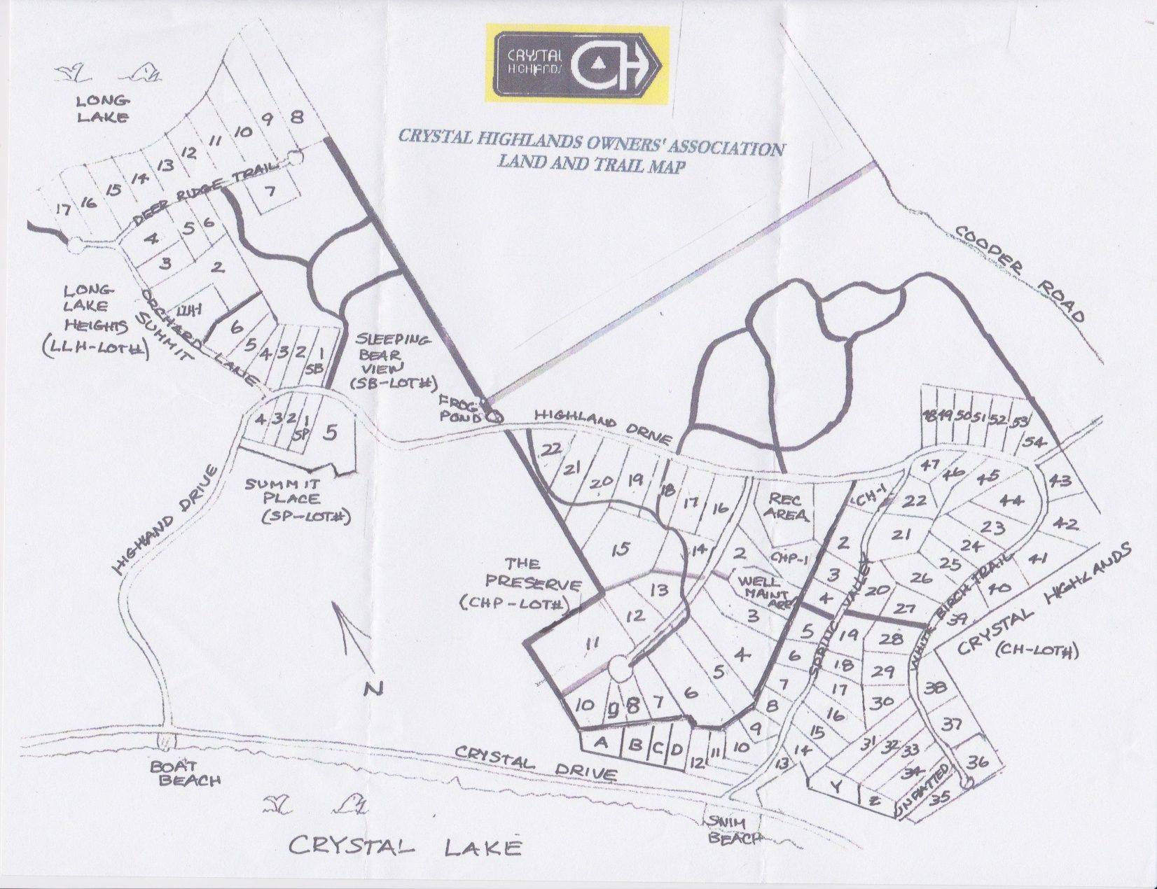 Overview Map Crystal Highlands Owners Association