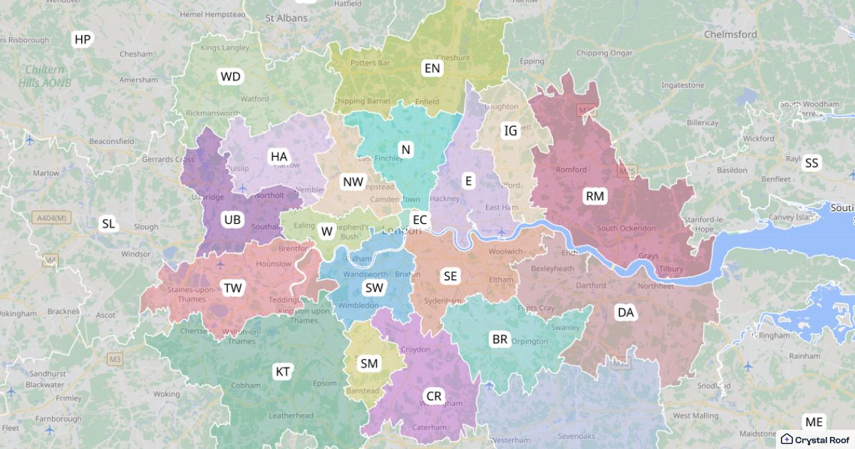 London Postcode Map E1w Uk Map 850x562 Postcode Districts Preview 