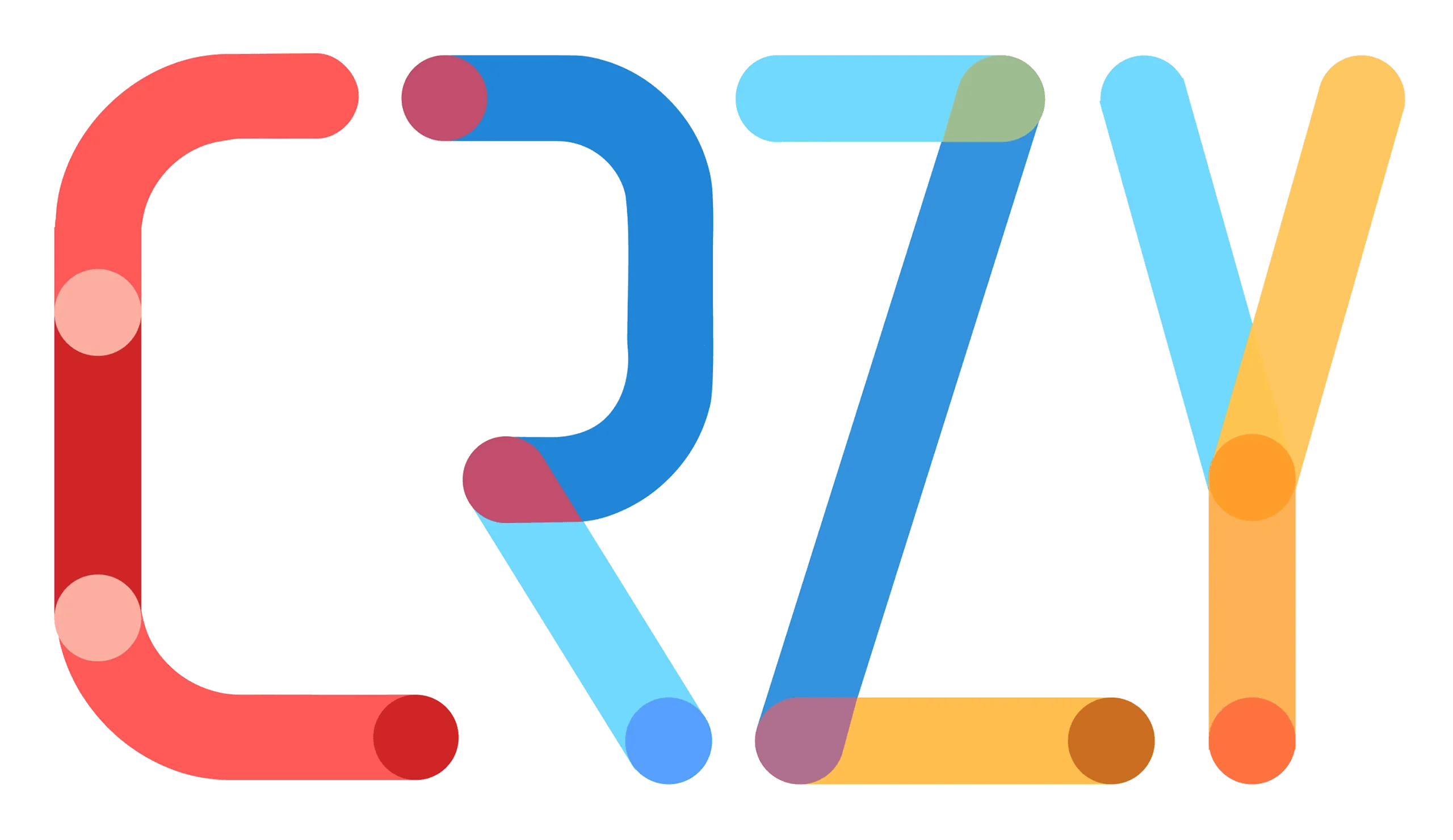 Colorful, rounded-letter logo forming the word 'CDY' with red, blue, light blue, and orange strokes on a black background (decorative brand mark).