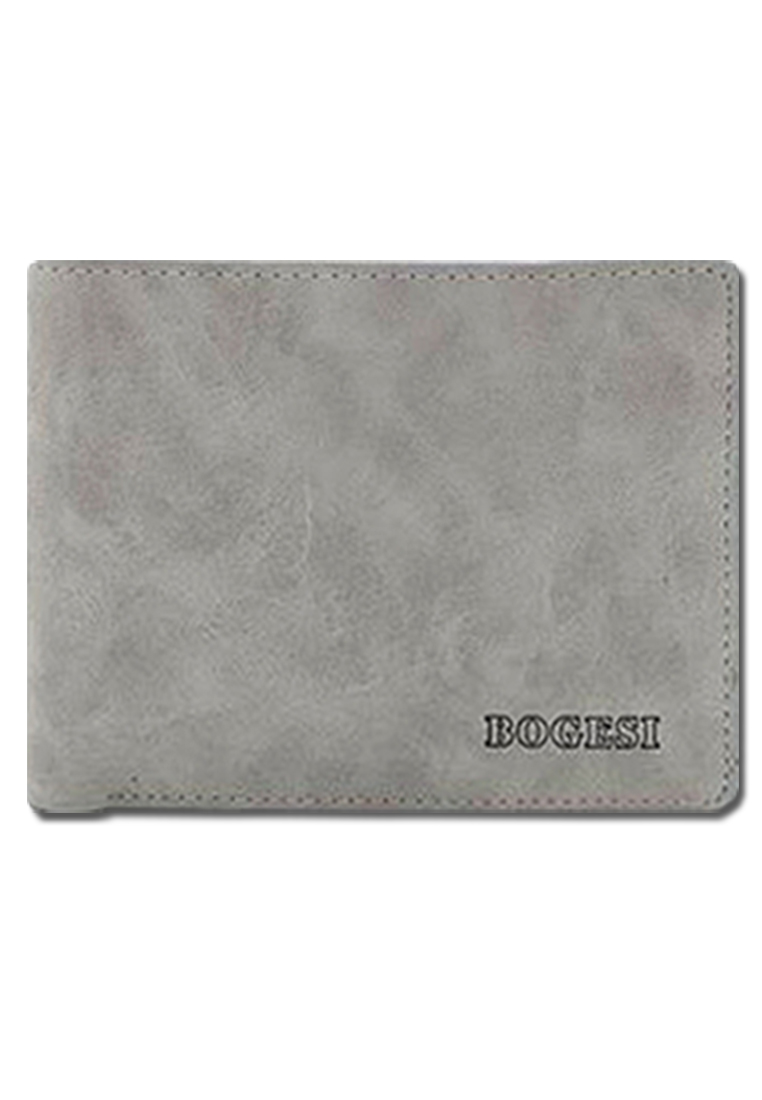 BOGESI กระเป๋าสตางค์ผู้ชายทรงสั้น รุ่น Clear - Light Grey