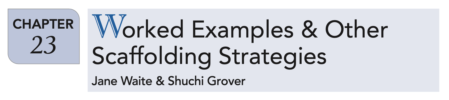 Scaffolding Coding Examples Ch 23 - Worked Examples and Other Scaffolding Strategies - A-Z Handbook ...