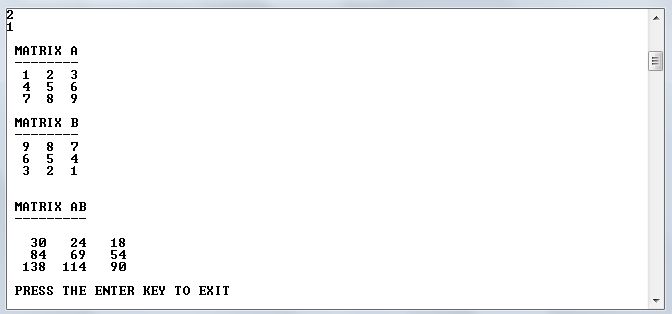 3x3 Matrix Multiplication Program Using Pascal - Nature Arts - Creative Retina Collection