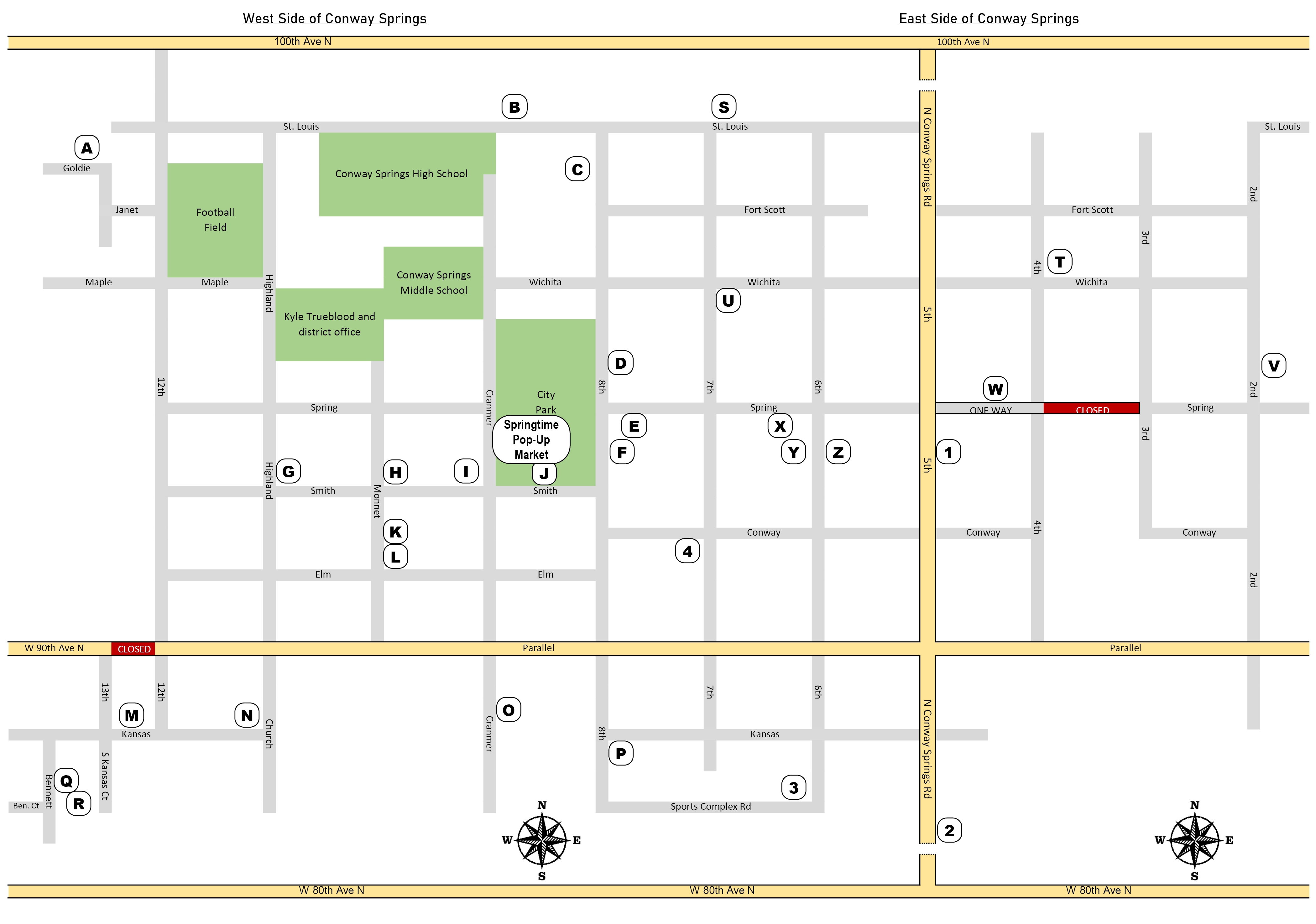 Map And List The Conway Springs Development Foundation Inc Web Map 1 