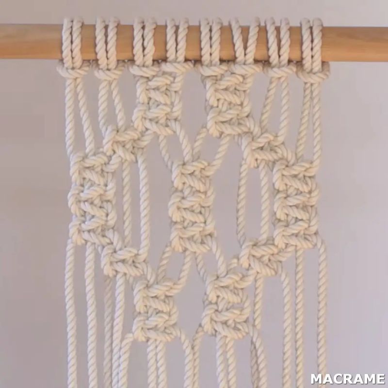 Diy Macrame Tutorial Honeycomb Pattern Using Square Knots Macrame Knots Pattern Macrame - 8K Mountain Arts for Desktop