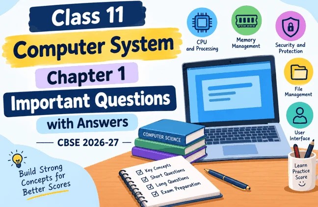 Class 11 Computer System Chapter 1 Important Questions