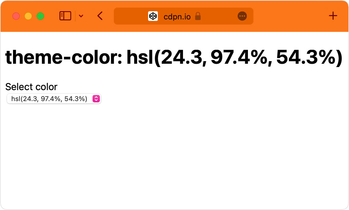 Html meta theme color