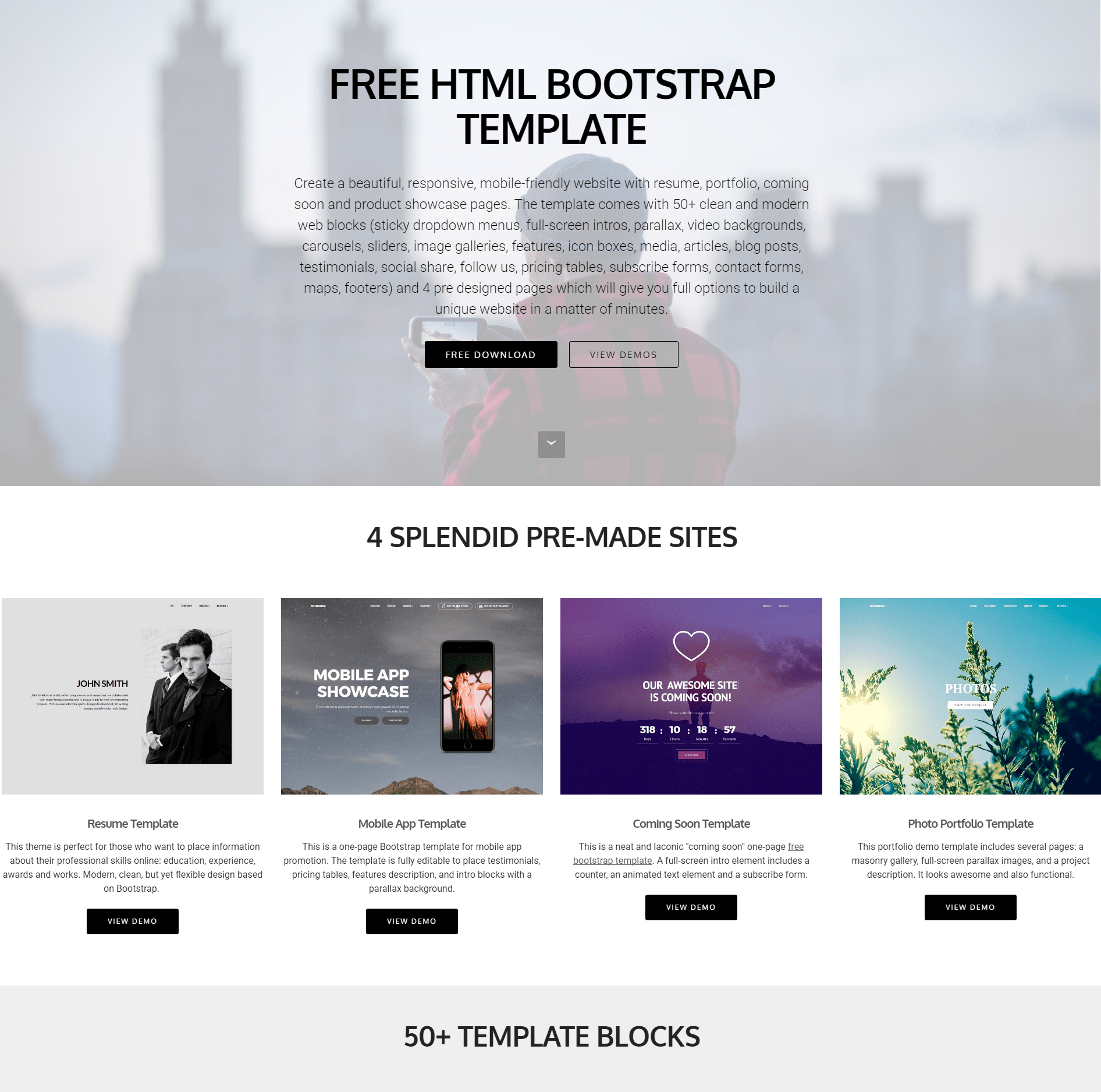 40 Fresh Free Html5 Bootstrap Templates 2020