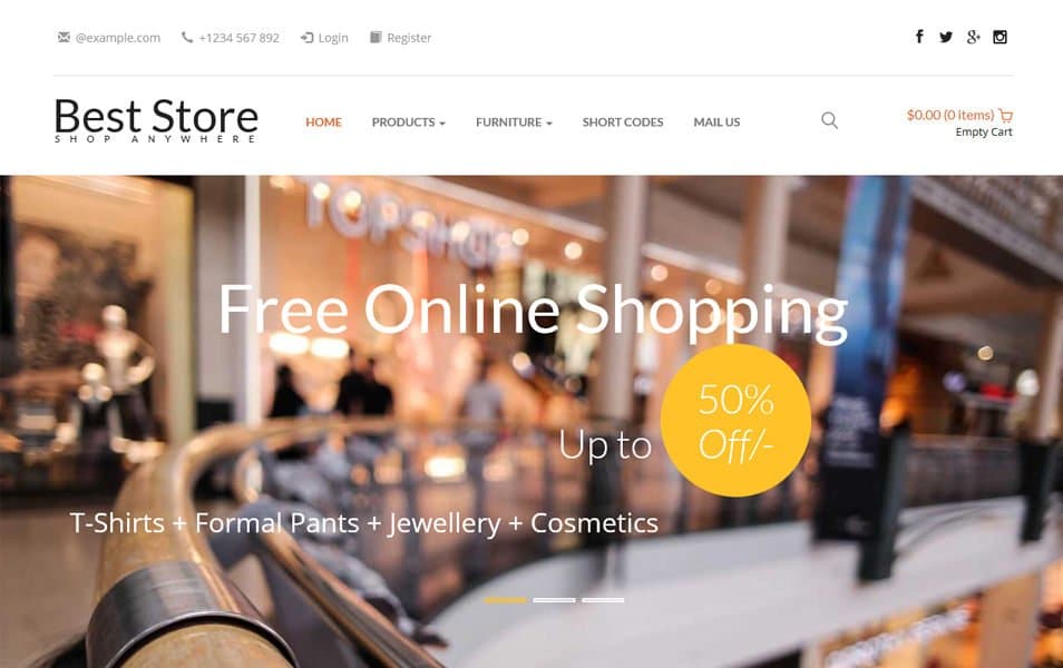 50 Free Responsive Html5 E Commerce Website Templates