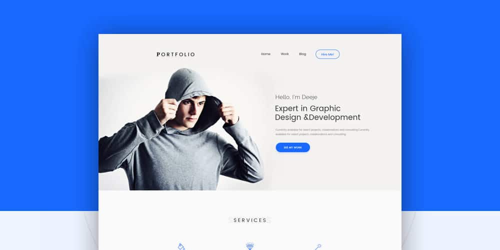 Free Portfolio Website Templates Psd Html Css Author
