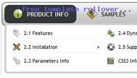 Free Css Menu Top Down Horizontal Template