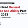 CSS Solved General Science And Ability Past Paper 2023