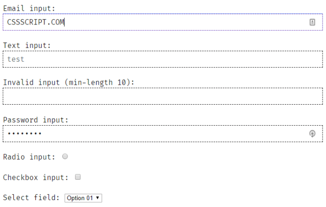terminal.css Form