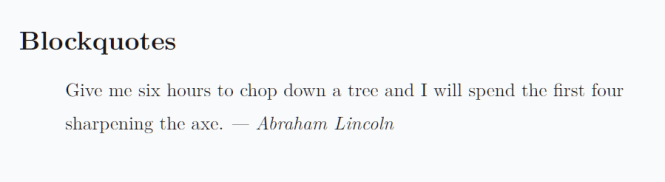 LaTeX.CSS Blockquotes