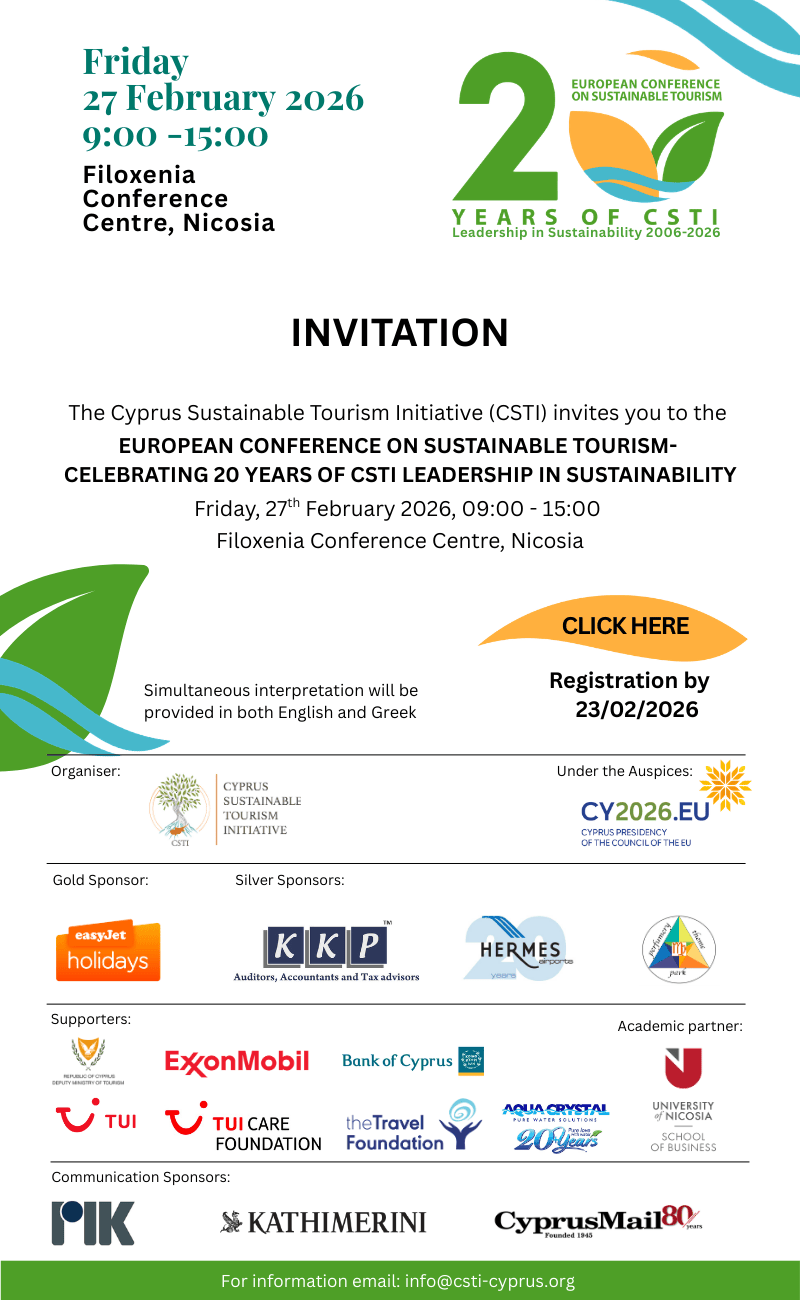 European Conference On Sustainable Tourism Celebrating 20 Years Of 20years INVITATION 