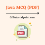 Java MCQ Questions (Download Java MCQ Questions With Answers PDF)