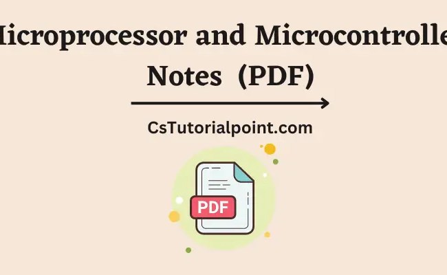 Microprocessor And Microcontrollers Notes (Download Microprocessor And ...